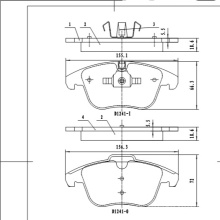 D1241 Hot selling auto spare parts brake pad wholesalers disc truck brake pads for JAGUAR